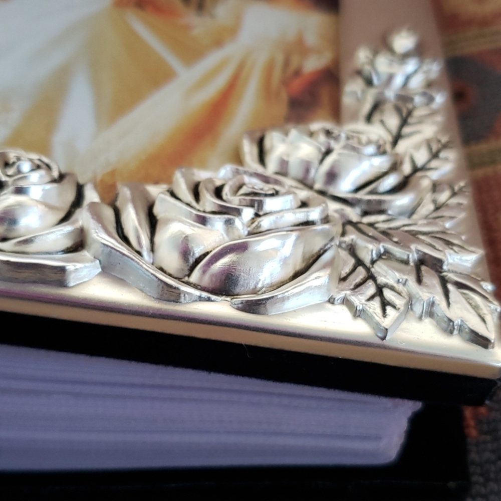Vintage Roses Photo Album. Flowers. Silverplated - Picture 2 of 14